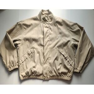 Polo Ralph Lauren Harrington Jacket Men's Size XXL Beige Vintage Bomber Golf
